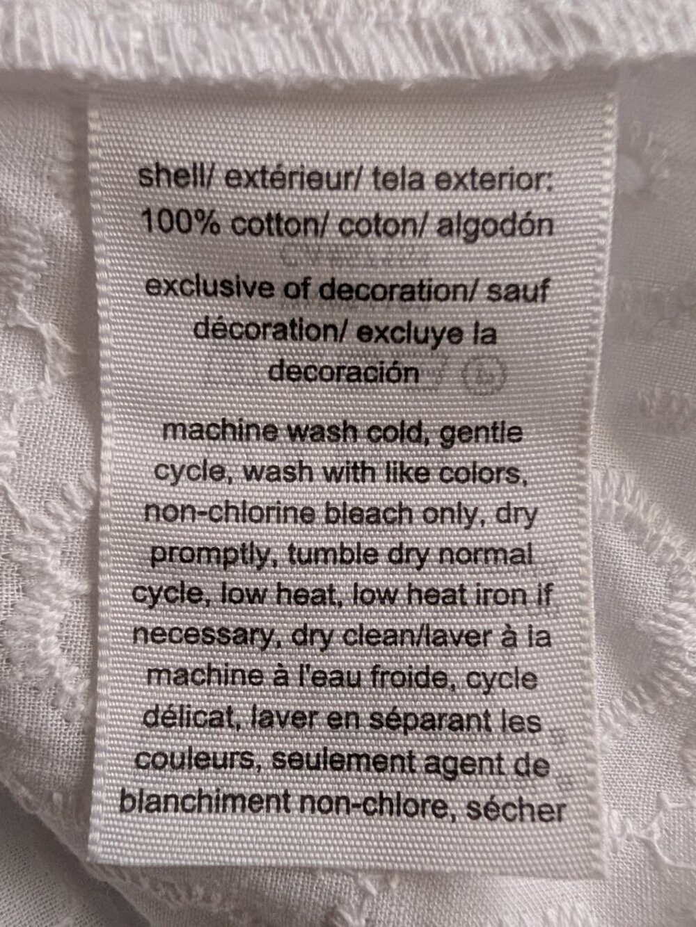 Tommy Hilfiger 100% Cotton Eyelet - White XL (NWT) - Picture 8 of 9